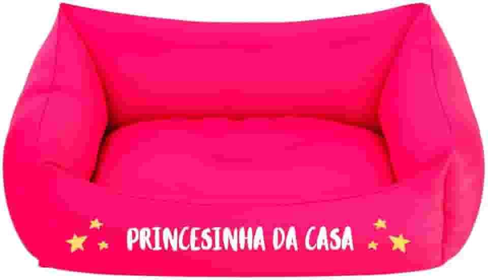Cama De Cachorro Pet Pequeno Lavável Com Zíper Rosa Cor:Princesinha Da Casa;Tamanho:P