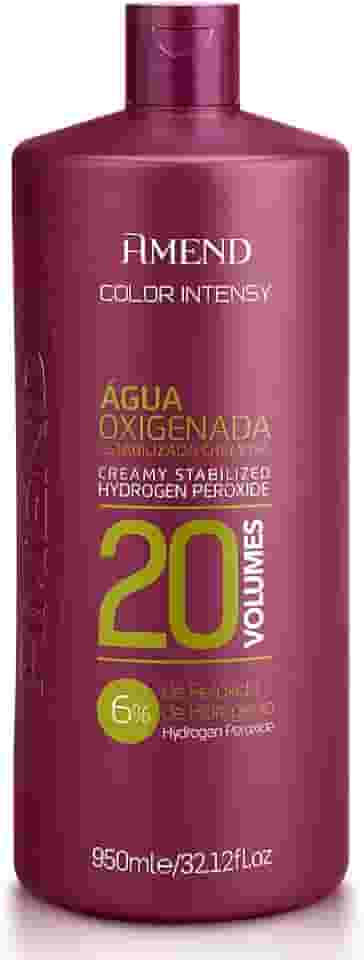 Água Oxigenada Cremosa Amend Color Intensy, Descolore E Auxilia No Tingimento Dos Cabelos, Uso Profissional, Promover A Oxidação Nos Processos De Coloração Ou Descoloração (20 Volumes, 950ml)