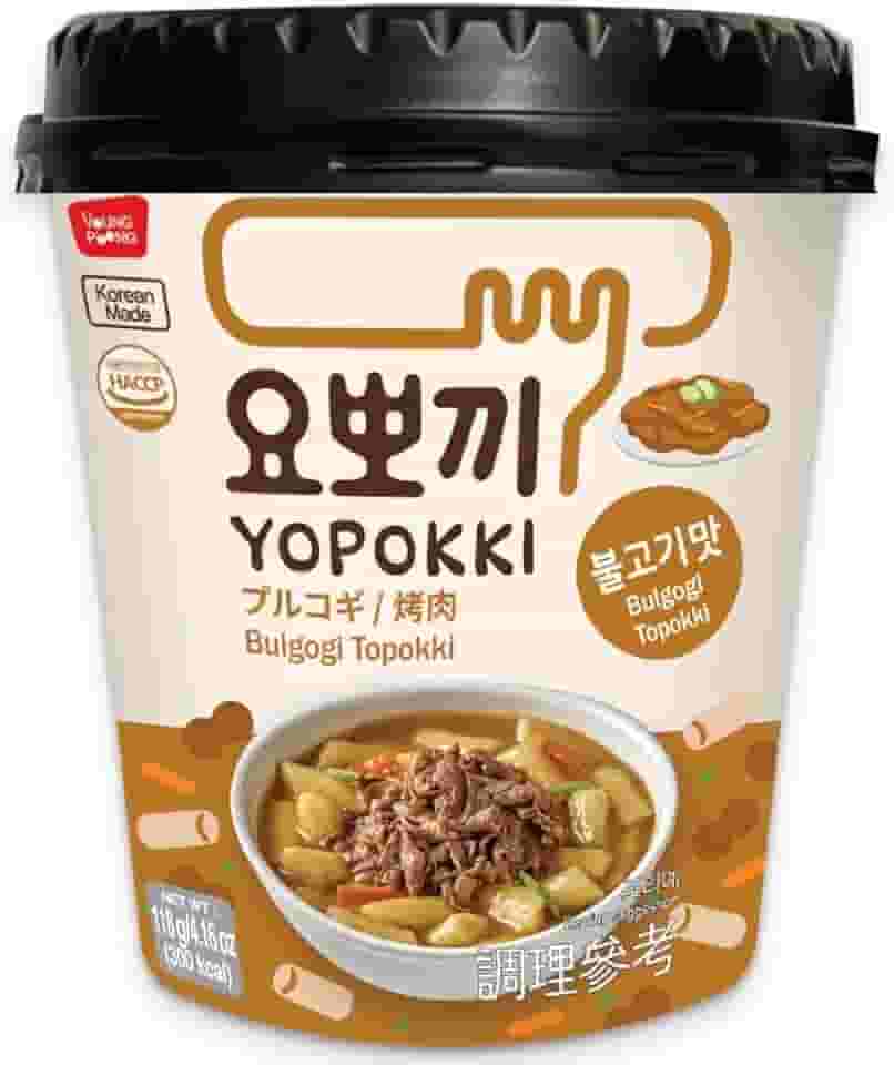 Young Poong Yopokki Bulgogi Topokki, Macarrão Coreano Instantâneo com Carne, 119g