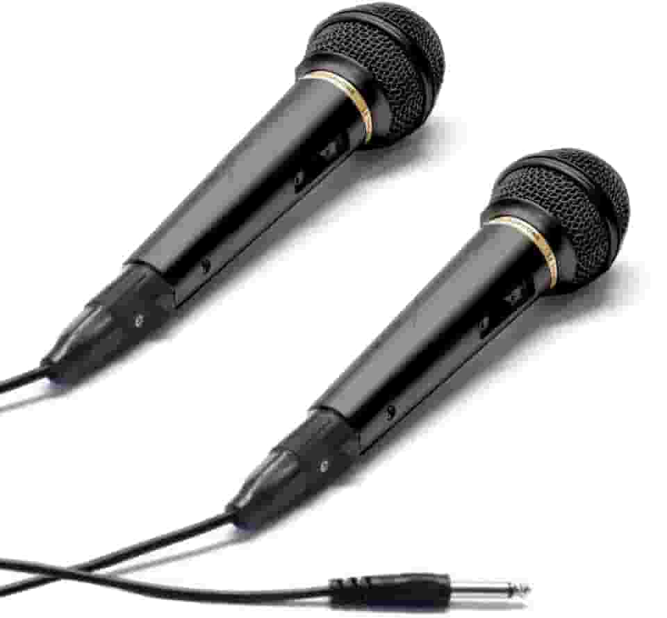 Kit com 2 Microfones para Caixa de Som e Apresentações Igrejas e Eventos