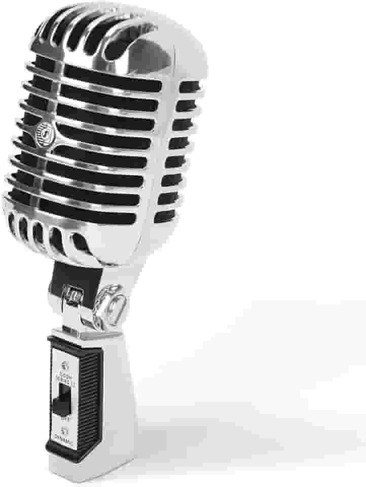 Microfone Vintage Retro, Microfone Cardioide Unidirecional Estilo Vintage Antigo, Microfone Vocal Dinâmico Retrô para Canto em Palco, Ângulo Ajustável de 180°