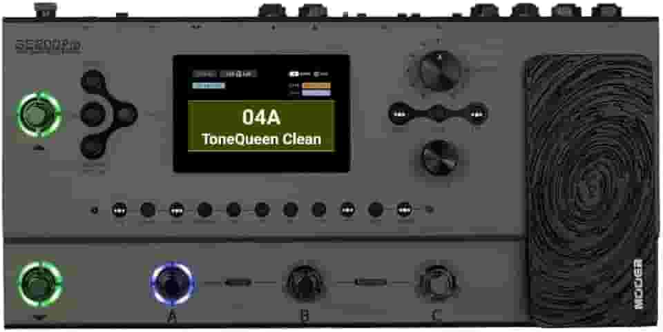 Mooer Pedaleira Multiefeitos GE200 Pro, para Guitarra, USB, Saída XLR Balanceada MIDI In/Out, 286 Presets de Fábrica, Tela LCD 3.5", Impulse Response, Interface de Áudio