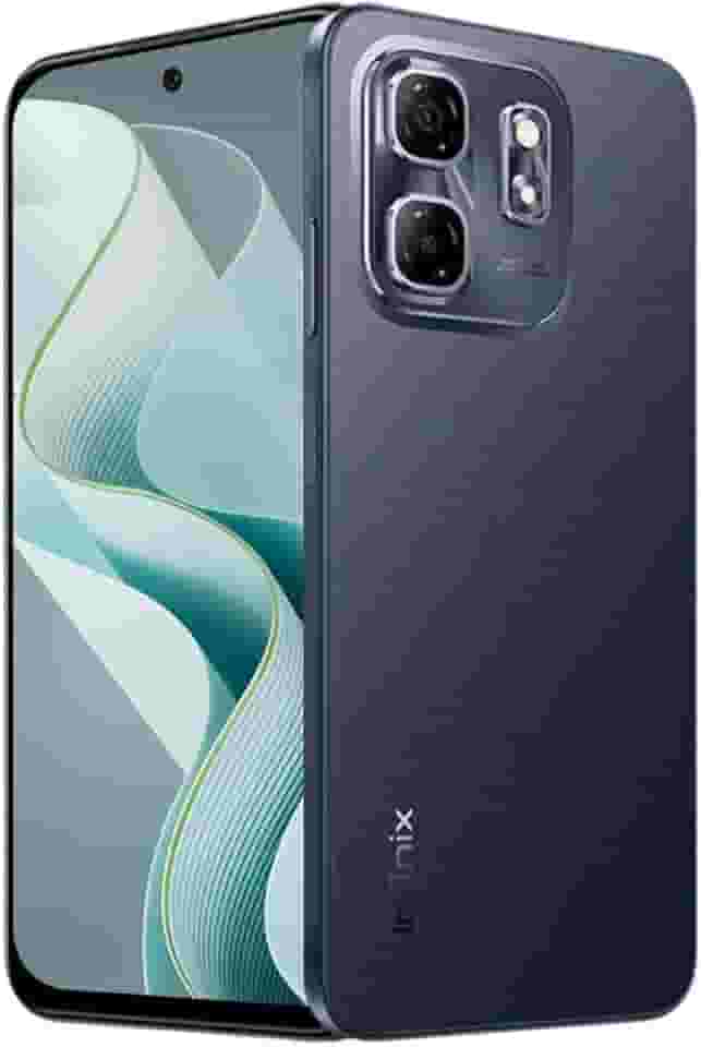 Smartphone Infinix Hot 50i 4GB RAM 256GB 4G Câmera Dupla 48MP+ Selfie 8MP NFC 5000mAh 6,7” 120Hz - Preto Obsidiana