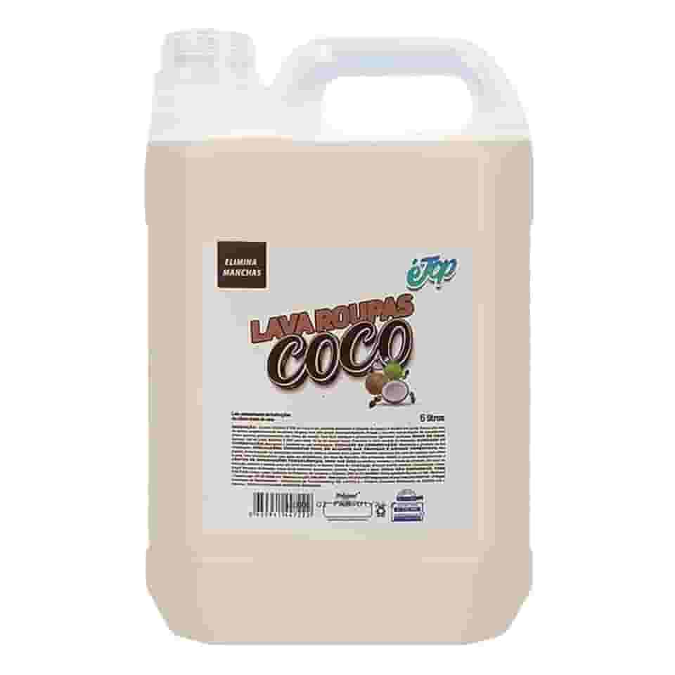 Lava Roupas de Coco, Sabão Líquido para Roupas, Elimina Manchas, É Top, 5 Litros