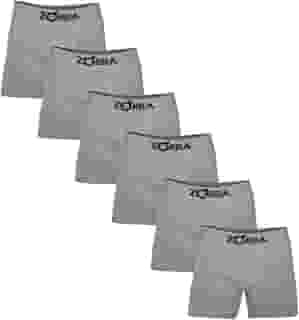 Kit 6 Cuecas Boxer Sem Costura, Zorba, Masculino