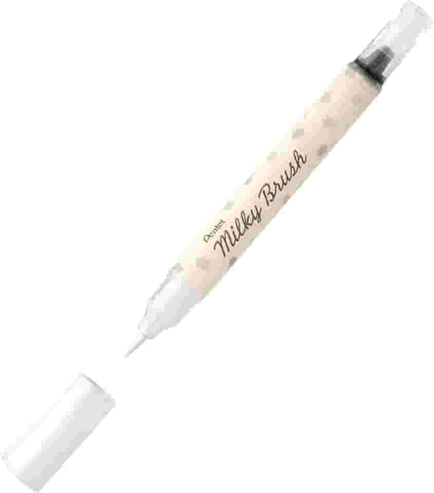 Pentel Caneta Pincel Milky Brush Pastel Branco XGFH-PWX