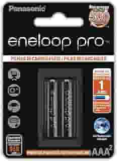 Pilha Recarregável PRO AAA, Eneloop, BK-4HCDE/2BB, Azul