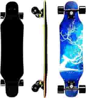 31In Kids Longboard Skateboard 7 Layers Pro Complete Carving Cruiser longboards para iniciantes
