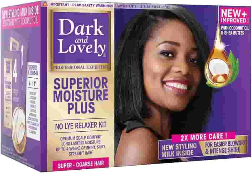 Dark and Lovely Superior Moisture Plus No Lye Relaxer Kit SUPER