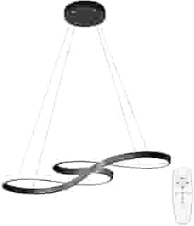 Luminária Pendente De LED Moderna E Regulável, Luminária Pendente De Cozinha Embutida, Luminária Pendente Com Nota Preto, 3000K-6000K