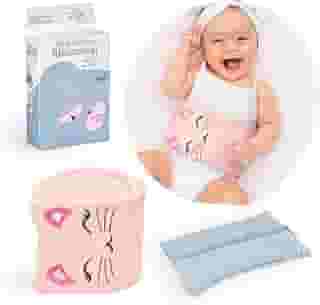 Bolsa Termica Faixa De Sementes Ervas Para Bebe Colica Gases Dor de Barriga (Rosa)