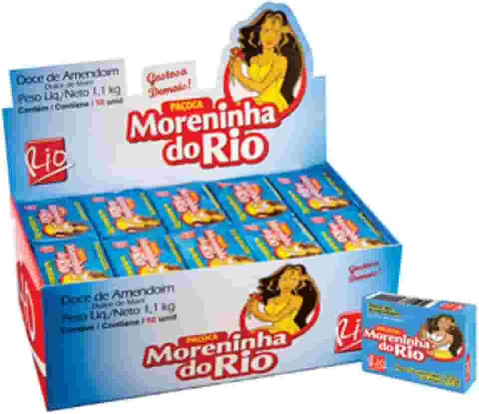 Paçoca Moreninha do Rio Display 50 Embrulhada Quadrada 1kg Rio Pacoca Moreninha do Rio Display 50 Embrulhada Quadrada 1kg Rio