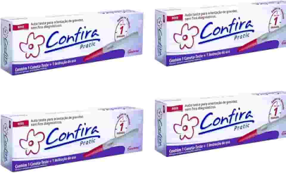 Teste De Gravidez Confira Pratic SanFarma KIt c/4 Un