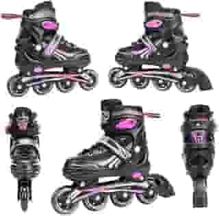 Patins In-line (em Linha) Semi Profissional Long Feng Ajustável Roller Abec 7