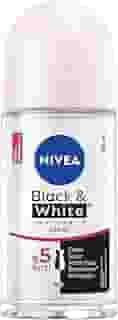 NIVEA Desodorante Antitranspirante Roll On Invisible Black & White Clear 50ml - Proteção prolongada de 48h, cuidado suave, ação antibacteriana, fórmula 5 em 1: anti-manchas, anti-odor