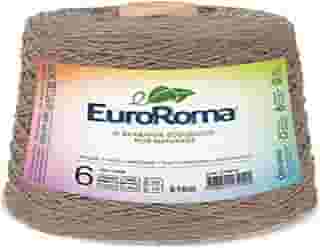 Barbante Colorido, Euroroma, 600 g, Bege, 4/6 Fios, Rolo de 610 Metros