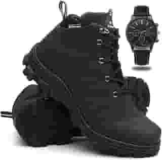 Coturno Masculino Adventure Bota Trilha + Relógio