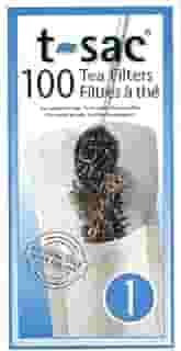 T-Sac Sacos de filtro de chá, infusor de chá descartável, número 1, capacidade para 1 xícara, conjunto de 100