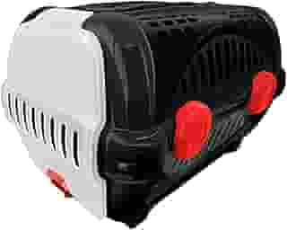 Caixa de Transporte para Cães e Gatos Luxo – Montagem Fácil – Caixa Transportadora ideal para Viagem e Veterinário, Novo Fechamento Sem Parafuso, Prático, Seguro e Confortável (PRETO, N 1)