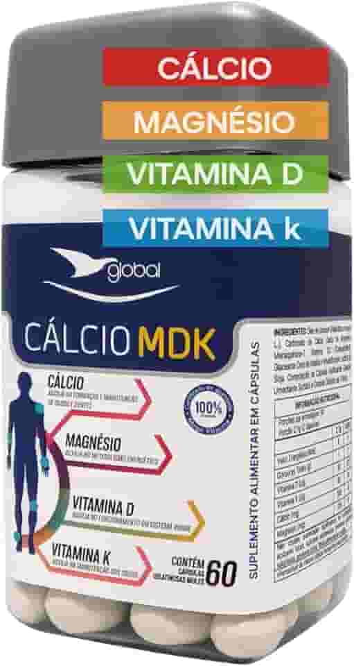 Cálcio MDK Global Suplementos 60 Cápsulas