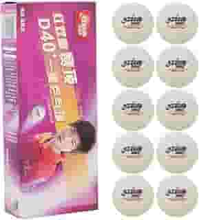 Ppbigu Bola de tênis de mesa costurada DHS 1 estrela, bola de pingue-pongue de treinamento T.T durável D40+mm, aprovada pela CTTA, branca