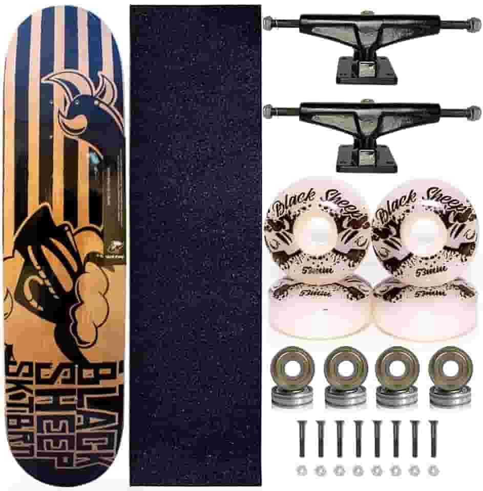 Black Sheep, Skate Completo Shape Marfim Black Sheep 8.0 Wood Sheeps