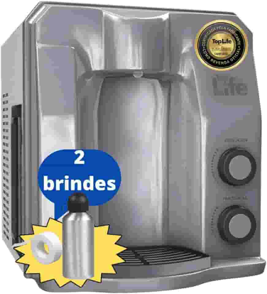 Purificador Super Água Alcalina Mineralizada Gelada Ph 9,5 Redox/Pral Negativo Flex HE - Top Life (127, Prata)