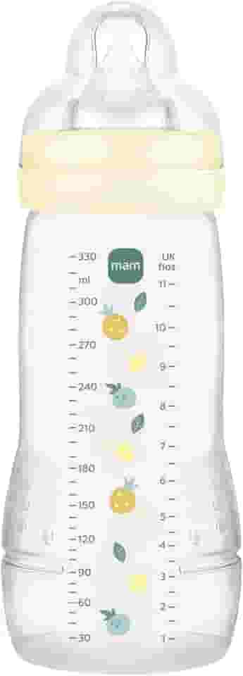MAM Baby 1 Mamadeira Easy Active 270ml Com Formato Ergonômico e Fácil de Segurar para Crianças 2+ Meses com Bico de Silicone Skinsoft, Neutra