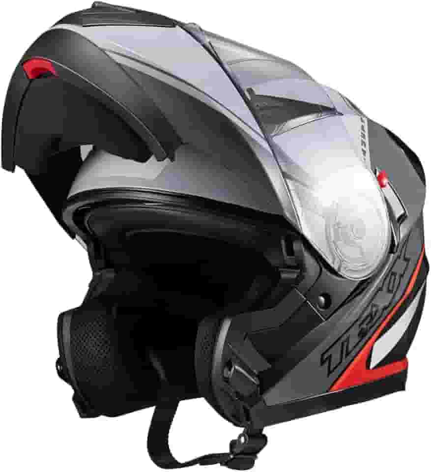 Capacete Texx Escamot Gladiator V3 Makan Cinza Vermelho 60