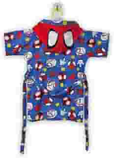 Roupão Aveludado Infantil Quimono Estampado com Capuz Spidey M Com 1 peça