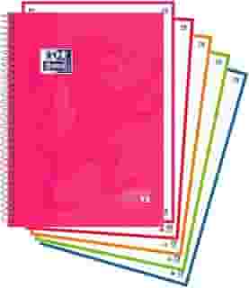 Caderno Espiral Capa Dura – Oxford Europeanbook – 5 Materia – 120 Folhas – Rosa