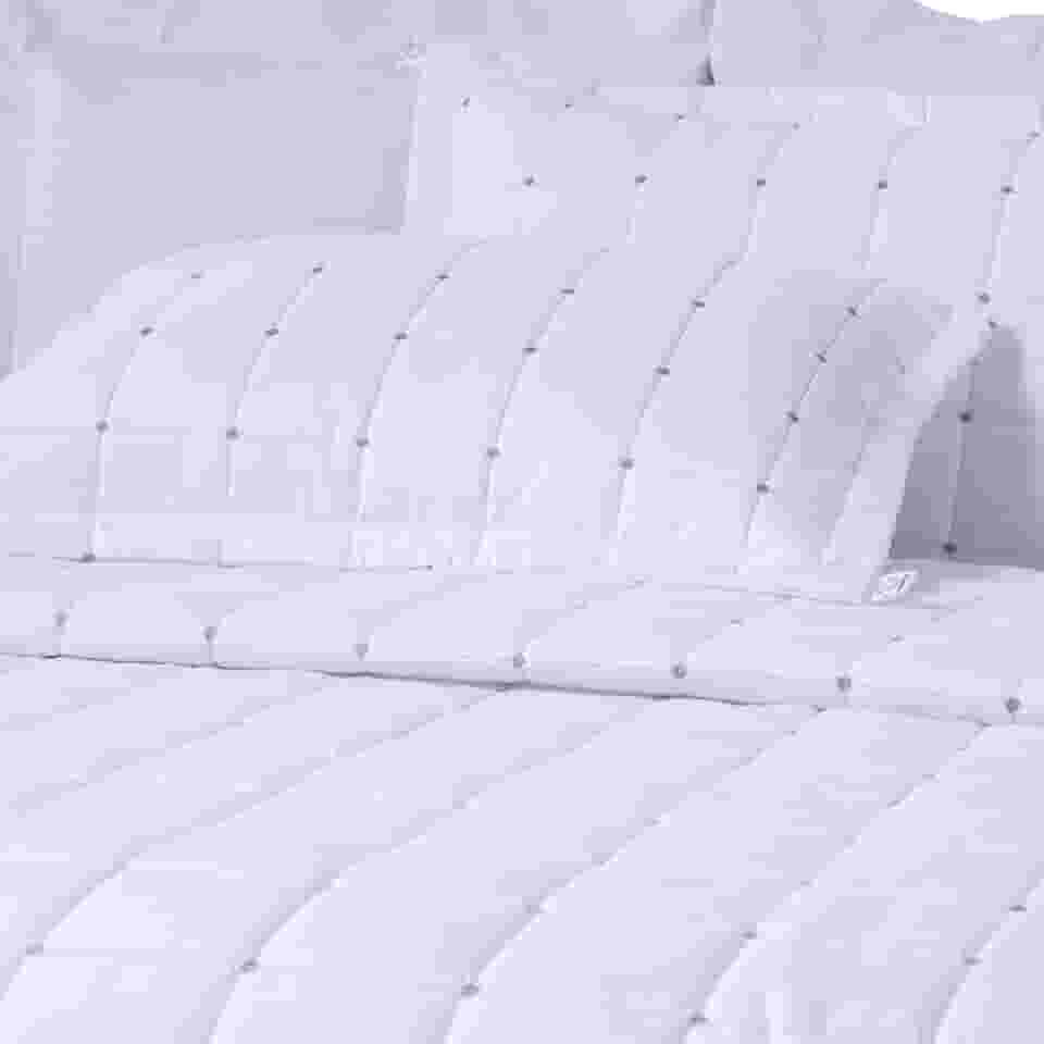 Cobre Leito Valence Hipercal 400 Fios Matelado Toque Percal (Branco, Casal Queen)