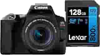 Canon Câmera Digital EOS Rebel SL3 (BKUS) 1855F4STM BR kit com Cartão de Memória Lexar Blue 128GB