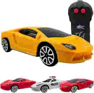 Carro de controle remoto 2 Funções brinquedo criança pequena menino 3 anos carro de policia presente dia das crianças natal (Fugitivo Amarelo)