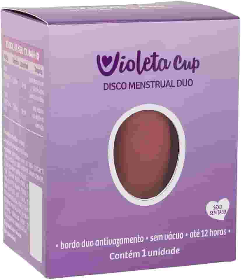 Violeta Cup Disco Menstrual Duo Mini Cor Vermelho Para Colo Do Útero Médio E/Ou Baixo