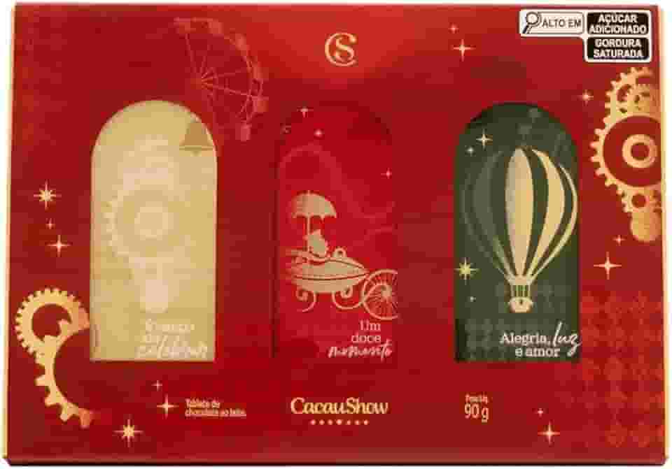 Caixa de Tabletes ao Leite de Natal 90g