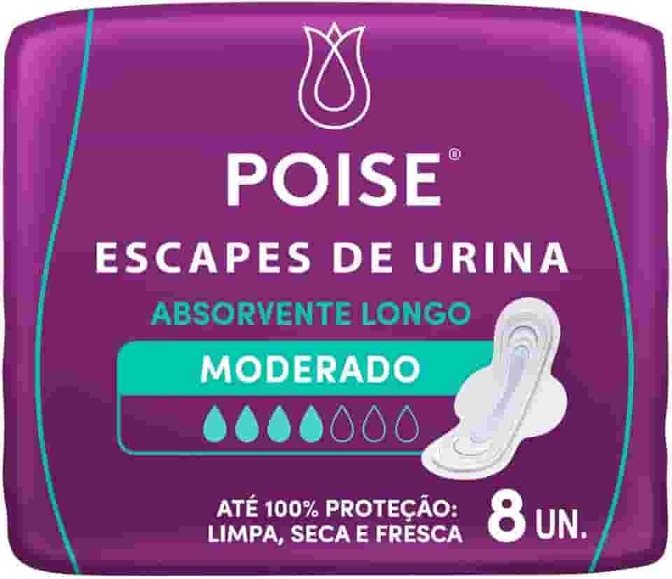 Poise® Absorvente para Escapes de Urina Longo Moderado 8un