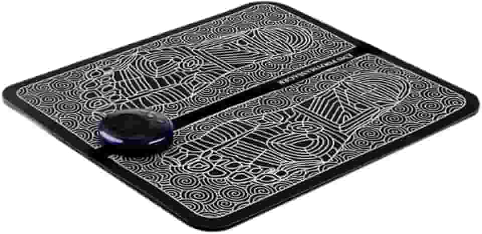 Tapete Massageador de pé EMS recarregável por USB, estimulador elétrico dos pés, melhora a circulação, relaxa a rigidez dos músculos, alivia a dor nos pés e nas pernas, Tapete de almofada de massagem de pés dobravel portatil acupuntura.