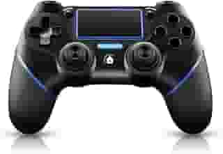Sefitopher Controle Sem Fio PS4 para PlayStation 4/Pro/Slim/PC Laptop, Joypad Profissional PS4, Painel de Toque com Vibração Dupla, Modo Instantâneo para Compartilhar Joystick (Azul)