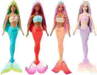 Barbie Fantasia Boneca Sereias com Cabelo Colorido para crianças a partir de 3 anos