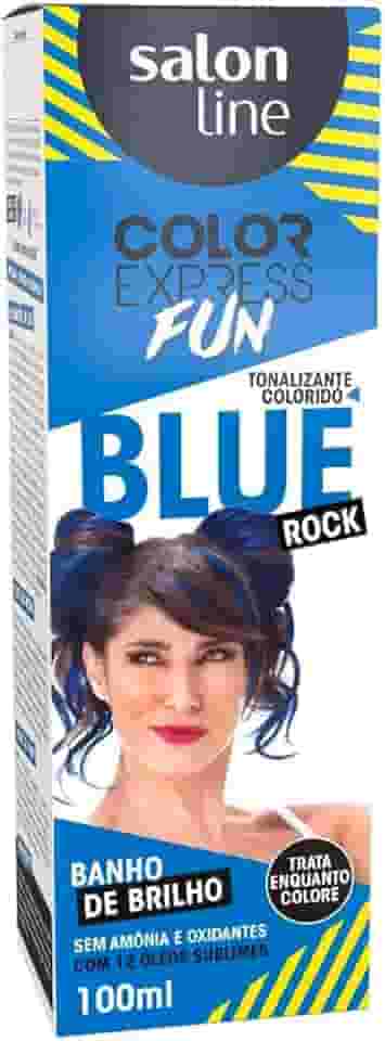 Salon Line Color Express Tintura Semi Permanente Fun Azul Blue Rock, 100 ml