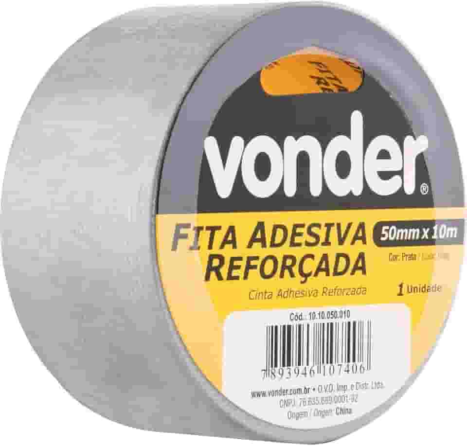 Vonder, Fita Adesiva Reforçada, 50 Mm X 10 M Prata.