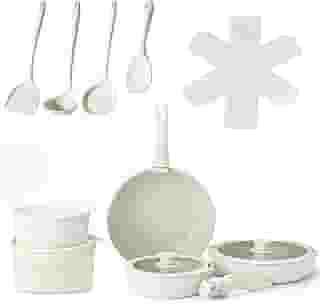 Kit 19 Antiaderente Jogo de Panelas, Conjunto de Panelas com AlçAs RemovíVeis, Panela para FogãO de InduçãO/gás, LaváVel em MáQuina de Lavar LouçA e Forno, Adequado para Cozinha, ao Ar Livre