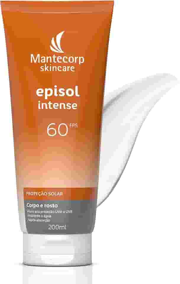 Protetor Solar Corporal e Facial Episol Intense Fps 60-200ml - Proteção UV e Textura Hidratante - Ideal para Uso Diário em Todos os Tipos de Pele - Mantecorp