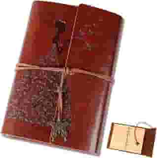 Caderno, Diario de Viagem, Caderno Couro, Caderno Tem 80 Folhas e 160 Páginas, Caderno Sem Pauta, Caderno de Couro, DiáRio de Viagem, Caderno Capa de Couro, Caderno Vintage, Caderno de Viagem, Diario