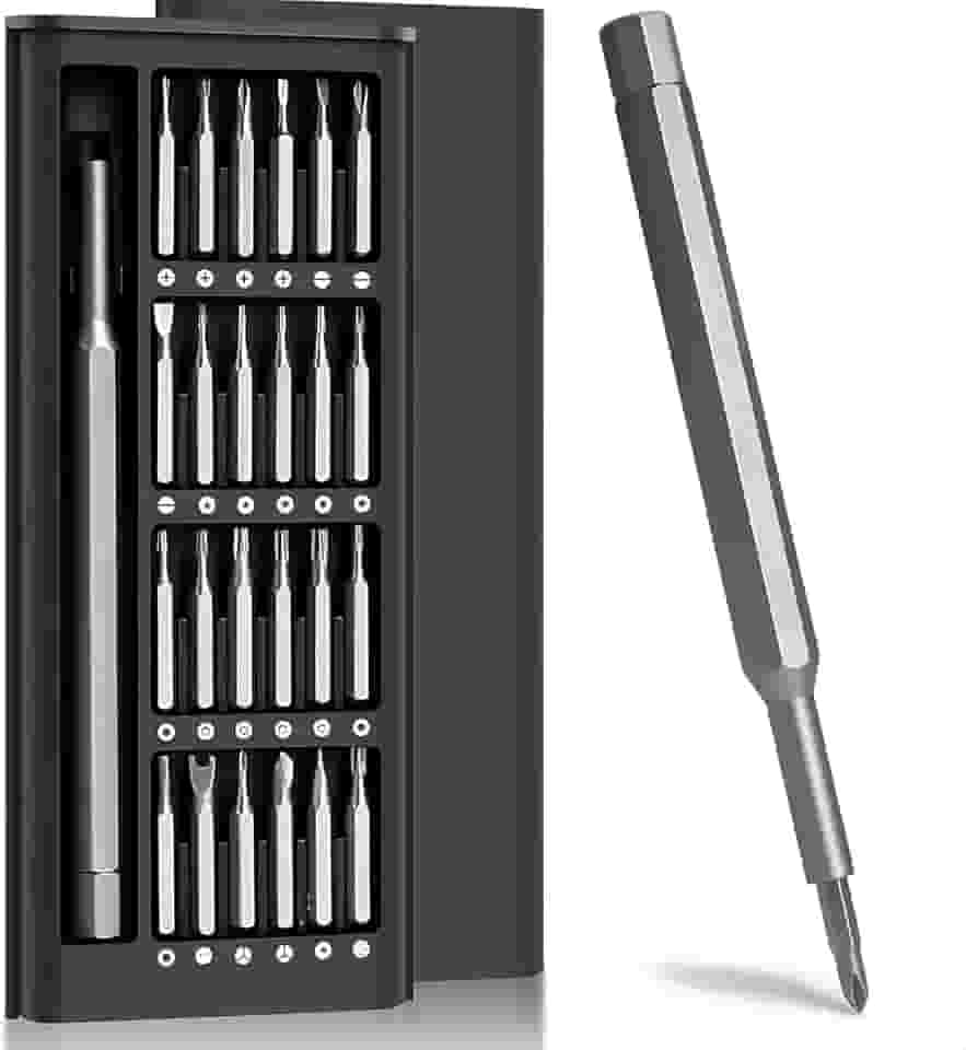 Conjunto de Chave de Fenda Magnética 24 em 1 com Bits para Eletrônicos, Celulares, Drone, Óculos e Relógios