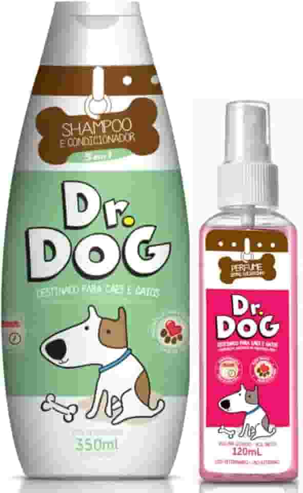 Kit Banho Pet: Shampoo Condicionador Hipoalergenico 5x1 para Pet Cães Gatos, Antialérgico, Não irrita os olhos, xampu para Lhasa, Shih tzu, Pug, SRD
