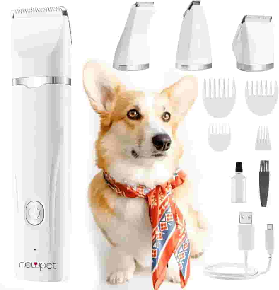 7 em 1 Máquina de Tosa Pets Profissional Kit Silenciosa Aparador com Altura Ajustável Recarregável Para Cães Gatos com Acessórios Bivolt 110/220