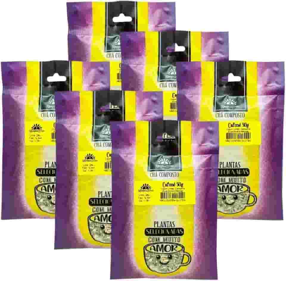 Kampo de Ervas, Kit 6 Chá Misto Cafuné Melissa Camomila Capim L Erva Doce 50