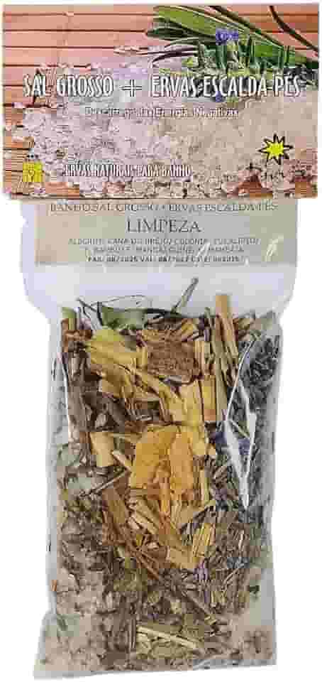 Banho Sal Grosso + Ervas Escalda Pés Limpeza Emb.180g
